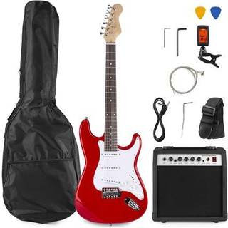 El-Guitar pakke med 40W guitar-forstærker, taske, digital-tuner, rem og kabler,