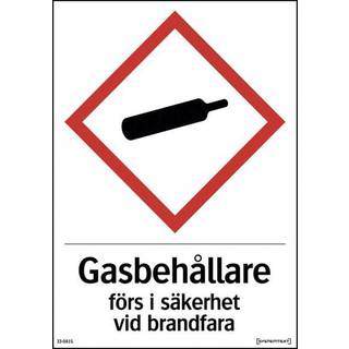 Skilt, Gasbeholdere til lager Aluminium, reflex, 148x210 mm