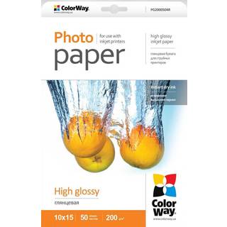 ColorWay - photo paper - glossy - 50 sheet(s) - 100 x 150 mm - 200 g/m²