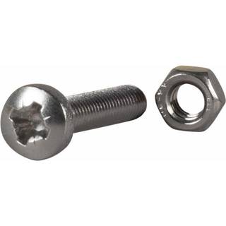 ESSVE 550312 Maskinskrue møtrik, afrundet hoved, syrefast A4 M6 x 30 mm, pakke med 4 stk