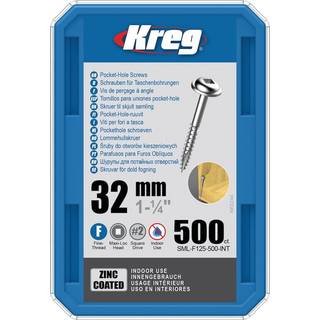 Træskrue Kreg SML-F125; Maxi-Loc; 1,25''; 32 mm; 500 stk .; fin tråd