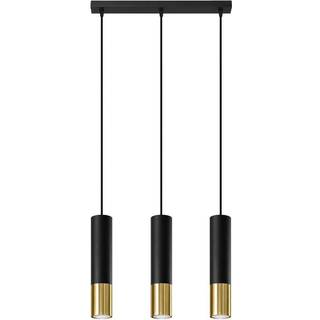 Hængende lampe LOOPEZ 3L sort/guld