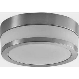 Lindby loftlampe Flavi, Ø 23 cm, nikkel, glas, IP44, E27
