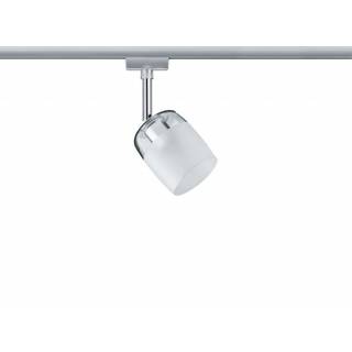 Paulmann URail Blossom spot, krom/klar/satineret