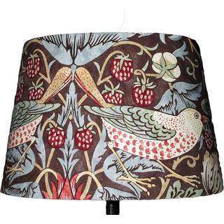Bergo Lampskärmar Linus 26 Strawberry Thief Mokka - Lampeskærme Tekstil Brun - S09/26/313162100