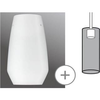 Paulmann Vento lampeskærm, hvid, Ø 17 cm, glas