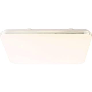 Ariella LED-loftlampe i hvid/krom, 54x54 cm