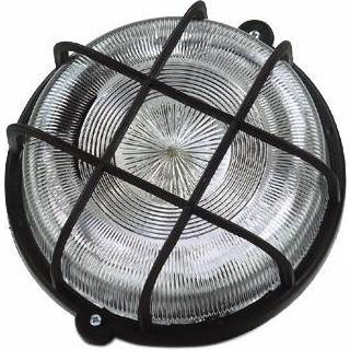 Gelia 110010241 Gitterbeslag rund, 100W, IP44 Sort