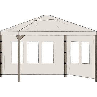 Sider til Hov pavillon 3x4 m BEIGE