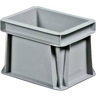Schoeller Allibert Euroback 6496 Transportkasse grå, uden håndtagshuller 200x150x145 mm