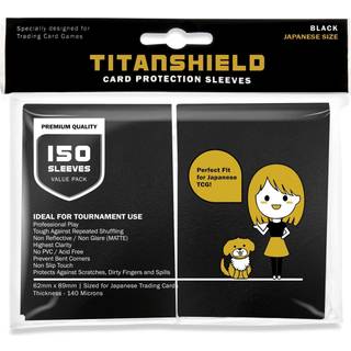Titanshield (150 ?rme/sort lille japansk st?rrelse handelskort ?rmer d?kbeskytter kompatibel med Yu-Gi-Oh Cardfight !! Vanguard & Photocards