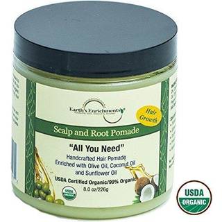 Jordens berigelser organisk pomade - hår mad til vækst indeholder tea tree rosemary lavendel olie naturligt fedt til tyk lige krøllet bølget tynd