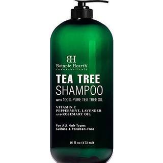 Botanisk ildstedtetr? shampoo vitamin C pebermynte lavendel og rosmarinolie k?mper sk?l og t?r hovedbund 16 fl oz