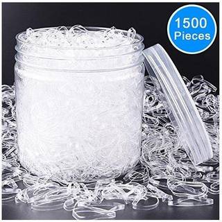 Ryd elastiske h?rgummib?nd Eaone 1500pcs Mini Elastics Ingen skade Babyb?nd Sm? sm? hestehaleb?nd Str?k til piger Kvinder fletning Tilbeh?r med k
