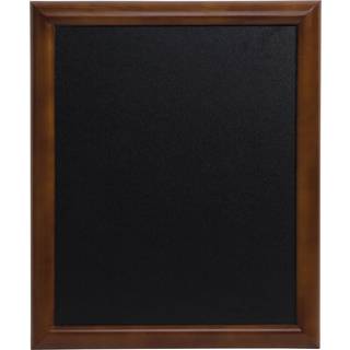 Securit universal tavle 50x70cm sort med mørkebrun ramme