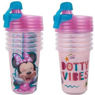 De f?rste ?r tager & kast Disney Minnie Mouse Sippy Cups - Genanvendelige sm?b?rn kopper med l?g - b?rnefestpakke med 2 rejseh?tter - 10 oz - 10