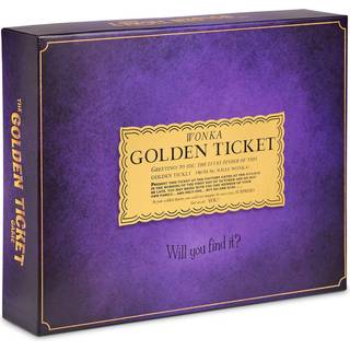 Willy Wonka's The Golden Ticket Game (10 år) - Familie-strategi-brætspil med Wonka-barer og guldbilletter