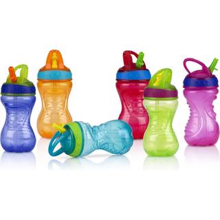 Nuby 2-pack flip-it Easy Grip Cups med let-flo halm 10 ounce farver kan variere