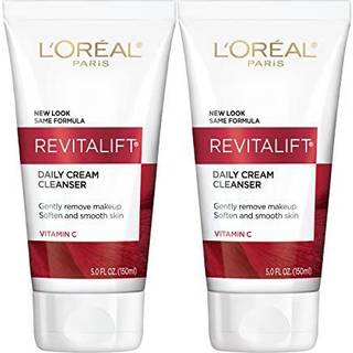 L’Oréal Paris Revitalift Daglig Creme-Rens med C-vitamin - Skånsom makeupfjerner og strålende udglattende rensecreme, 5 fl oz