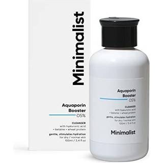 Minimalistisk ansigtsvask til tør hud med hyaluronsyre | 5% aquaporin booster renser forsigtigt og hydrater hud | For Women & Men | 3,4 fl oz / 1