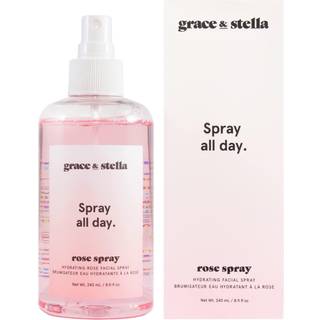Grace & Stella Award Winning Rose Water Facial Spray (240 ml) - Vegansk - Rose Water Spray til ansigt - Rosewater Spray Toner Rose Hydrosol - Ros