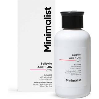 Minimalistisk 2% salicylsyre ansigtsvask til olieagtig acne tilbøjelig hudsulfat Gratis Anti Acne Face Cleanser med LHA & zink til kvinder og mæn