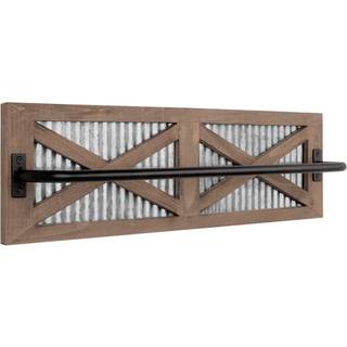 Autumn Alley Farmhouse Rustic Howle Rack Holder - Wood Howle Rack - 24 """" - Bondeg?rdsh?ndkl?deholder til rustik badev?relse og bondeg?rd k?kkens