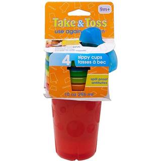 De f?rste ?r Take & Toss Spill Proof Sippy Cups - Genanvendelige sm?barnskopper - Rainbow - Kids Cups og Snap p? l?g i alderen 9 m?neder og op -