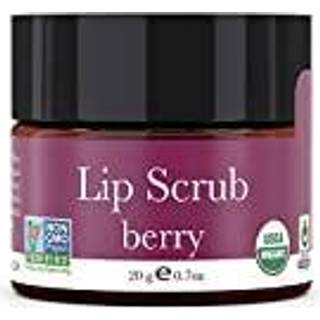 USDA Organic Lip Scrub Berry - USA lavede alle naturlige læbe -eksfoliatorstrømper til teenagere sukkerskrub til tørre læber med bivoks & vitamin