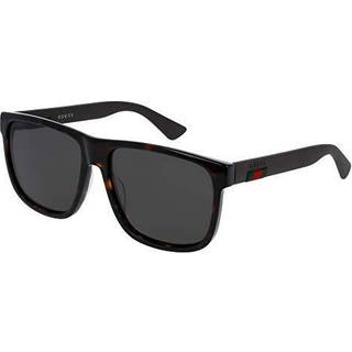 Gucci Mand GG0010S 003 Solbriller Acetat Havana Grå Firkantet Polariseret