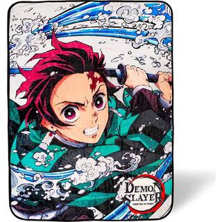 Demon Slayer Tanjiro Kamado fleece kast tæppe | 45 x 60 tommer