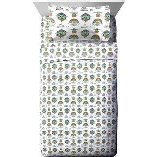 Jay Franco Star Wars The Mandalorian the Child Full Sheet Set - 4 Piece Set Super Soft and Cosy Kid