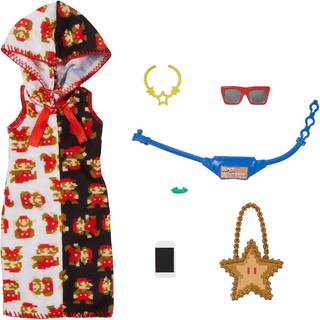 Barbie Storytelling Fashion Pack of Doll t?j inspireret af Super Mario: Hoodie Dress & 6 Tilbeh?r til Barbie Dolls Gave til 3 til 8 -?rige