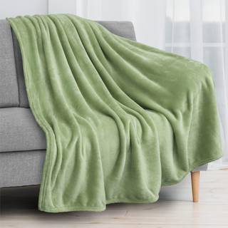 Pavilia salvie grøn fleece kast tæppe til sofa lys oliven blød fuzzy flanell kast til sofa luksus plys mikrofiber seng tæppe hyggeligt hjem dekor