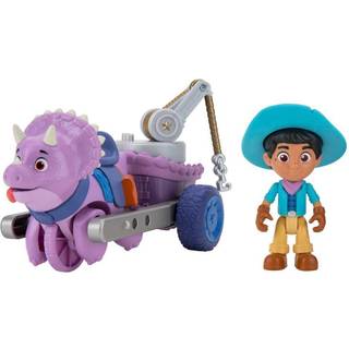 Dino Ranch Miguel & Tango Bugserkøretøj - Tre-stils Samlerudgave med Miguel-figur og Tango Triceratops