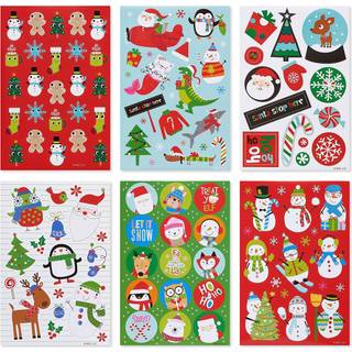 Amerikanske hilsener 398-t?ller bulk jul klisterm?rker til b?rns klassiske feriepersoner