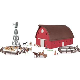 John Deere Round Barn Set 1/64 Scale Play Set med tilbeh?r 73 stykker