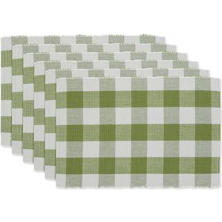 Dii Stonewash Blue Buffalo Check Ribbed Placemat (Sæt på 6)