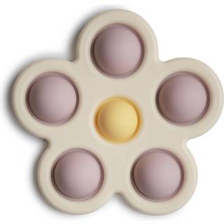 Mushie Flower Press Toy - Soft Lilac/Pale Daffodil/Ivory - 1 stk.