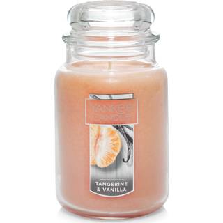 Yankee Candle Tangerine & Vanilla Duftende klassiker 22 oz stor krukke Enkelt Wick Candle Over 110 timers forbr?ndingstid