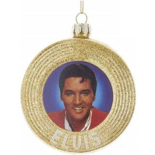 Kurt Adler Elvis Glass Gold Record h?ngende ornament