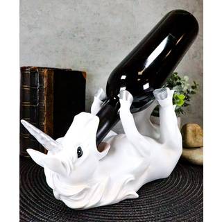 Ebros vin af hellig renhed Unicorn Wine Holder Figur Kitchen Decoration Mystical Unicorn Glade Statue