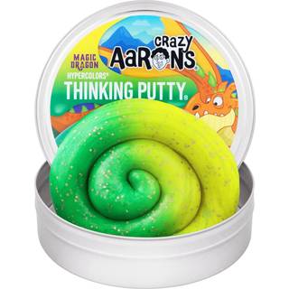 Crazy Arons farve skiftende kitt - 4 """" Magic Dragon Hypercolor - Grøn og gul farve skiftende Putty tørrer aldrig ud