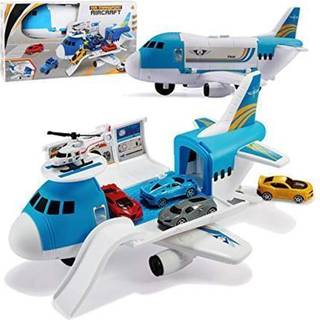 Tuko Transport Cargo Airplane Car Toy Play Set til 3+ ?r gamle drenge og piger
