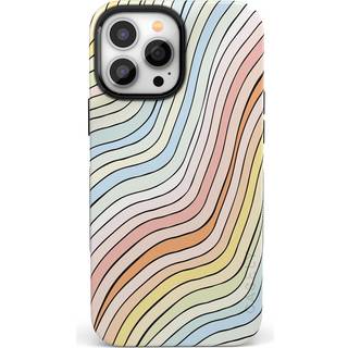 Casely iPhone 14 Pro Max Case | K?r b?lgen | Pastel Rainbow foret | Kompatibel med MagSafe