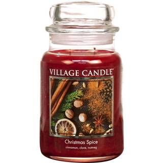 Landsby stearinlys jul krydderi stort glas apoteker krukke duftende stearinlys 21,25 oz r?d