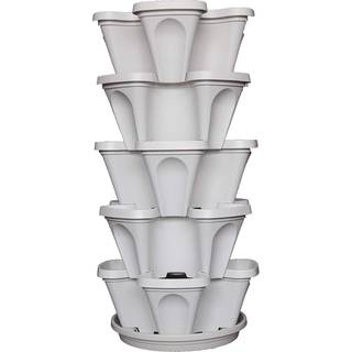 Mr. Stacky 5 Tier Stackable Strawberry Herb Flower and Vegetable Planter - Lodret have indend?rs/udend?rs