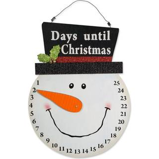 DII Christmas Advent Collection Dekorativ & genanvendelig tr?antalkalender 16.5x12.75 Snowman Countdown