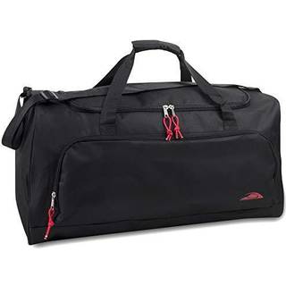 55 liter 24 tommer lette l?rred Duffle -poser til m?nd og kvinder til at rejse i gymnastiksalen og som sportsudstyrspose/arrang?r (sort 2)