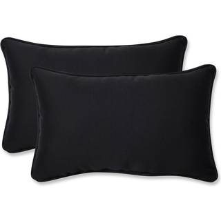 Pillow Perfect Fresco Solid indend?rs/udend?rs l?ndehave pude plys fyld vejr og fade resistent l?nde - 11,5 """" x 18,5 """" sort 2 t?lling